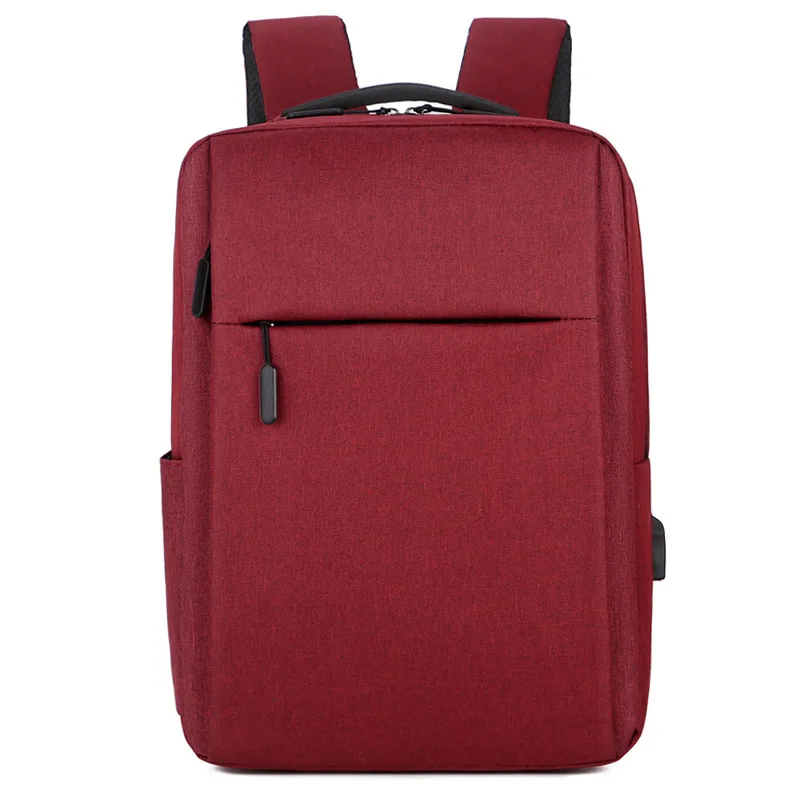 2025 Trend Simple Oxford Cloth Backpack With USB Port Large Capacity Double Zippers Travel Laptop Backpacks for Men