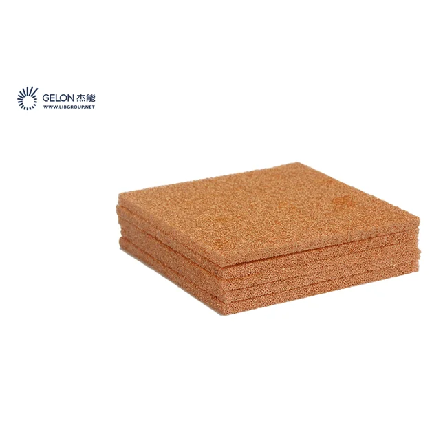 Gelon Hot Sale Porous Metal Cu Foam Sheet Copper Foam for Lithium ion Battery and Fuel Cell, Lithium Battery Materials