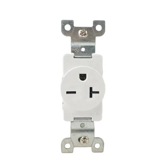 Wholesale price High quality 20A/250V BAS-013 Wall Outlet Electrical Duplex single receptacle