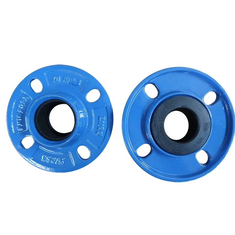 En545 Round Di Fittings Ductile Iron Quick Flange Adaptor for PVC Pipe