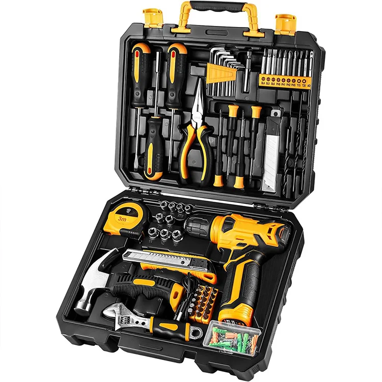 IFIXPRO 126件家用五金工具包螺丝刀家用工具箱套装8v螺丝刀组合套装家用工具包维修工具