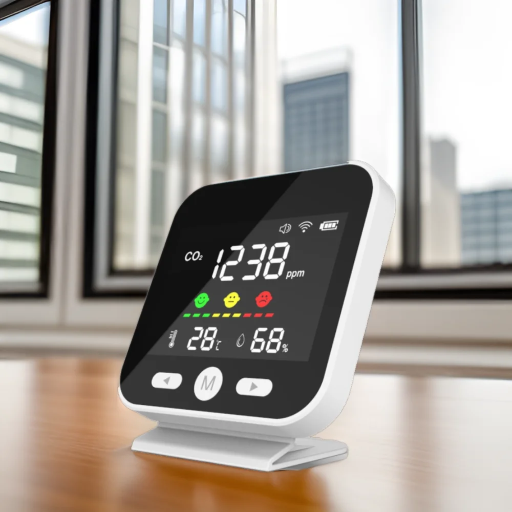 TUYA CO2 Concentration Detector WiFi Air Quality Monitor for Europe and the United States with CE Certified NDIR Sensor Type