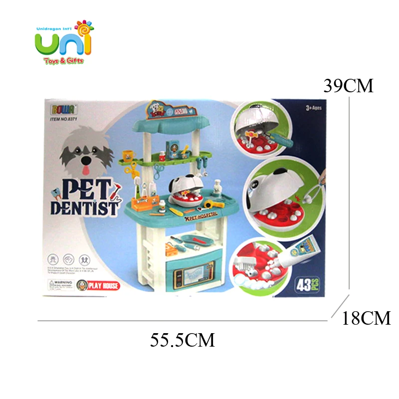 Набор пластиковых игрушек для детей чемодан обучающая игрушка-врач домашних