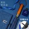 Mango de madera maciza bronce-azul marino