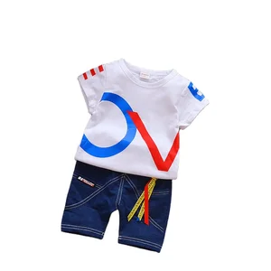Hot Selling Products Short Sleeve Comfortable Boy Clothing Set With Lowest Price