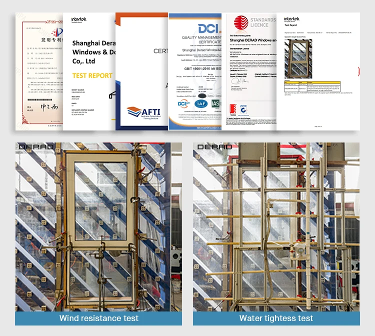 Aluminum Glass Windows House office Villa Aluminium Profile Fixed Window with Double Glazed Tempered Glass details