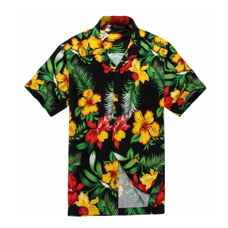 Polyester Fabric Aloha Fashion Men's 