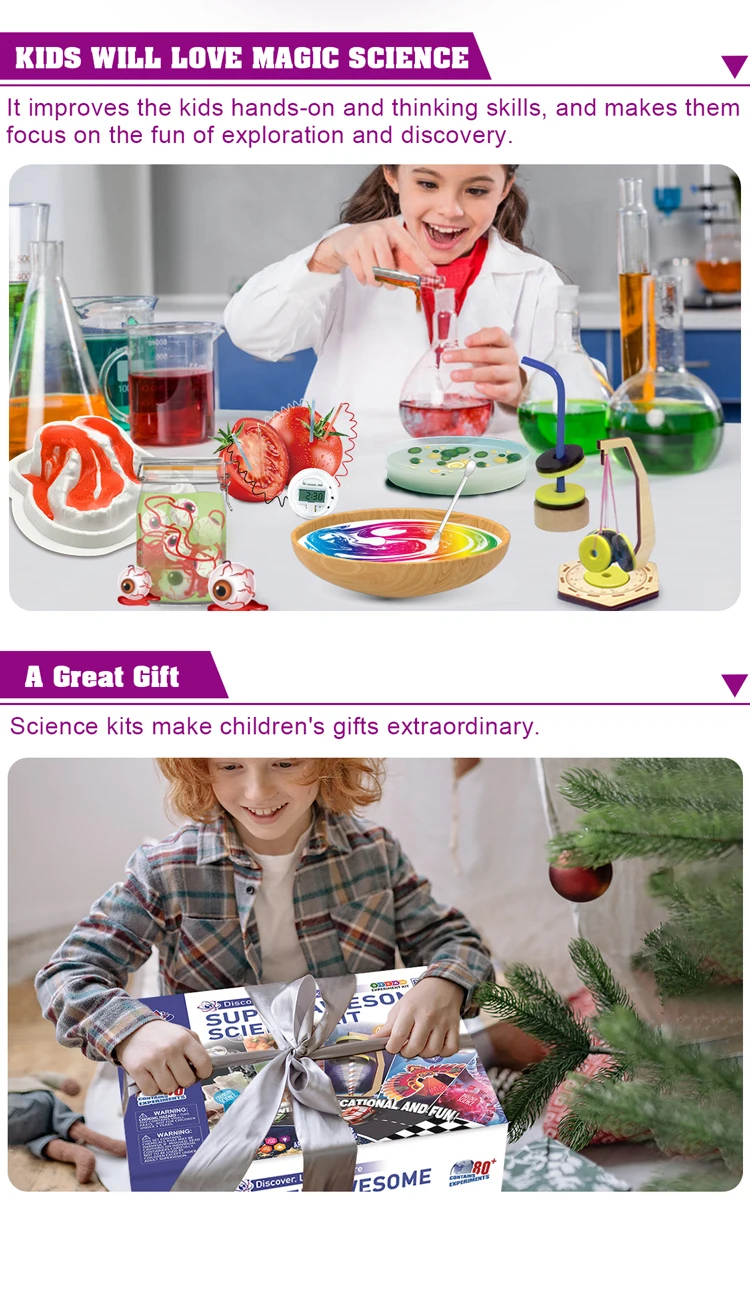 New Arrival Contains 80+ Experiments Super Awesome Science Show Kit