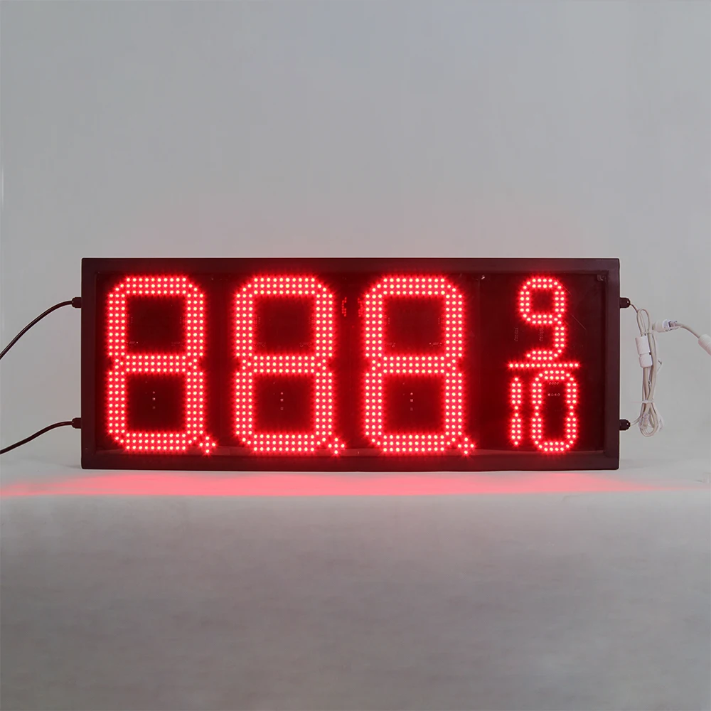 10inch Red 8889/10 LED Price Display Format RF LCD Remote Controller Monolith Gas Station LED Price Display