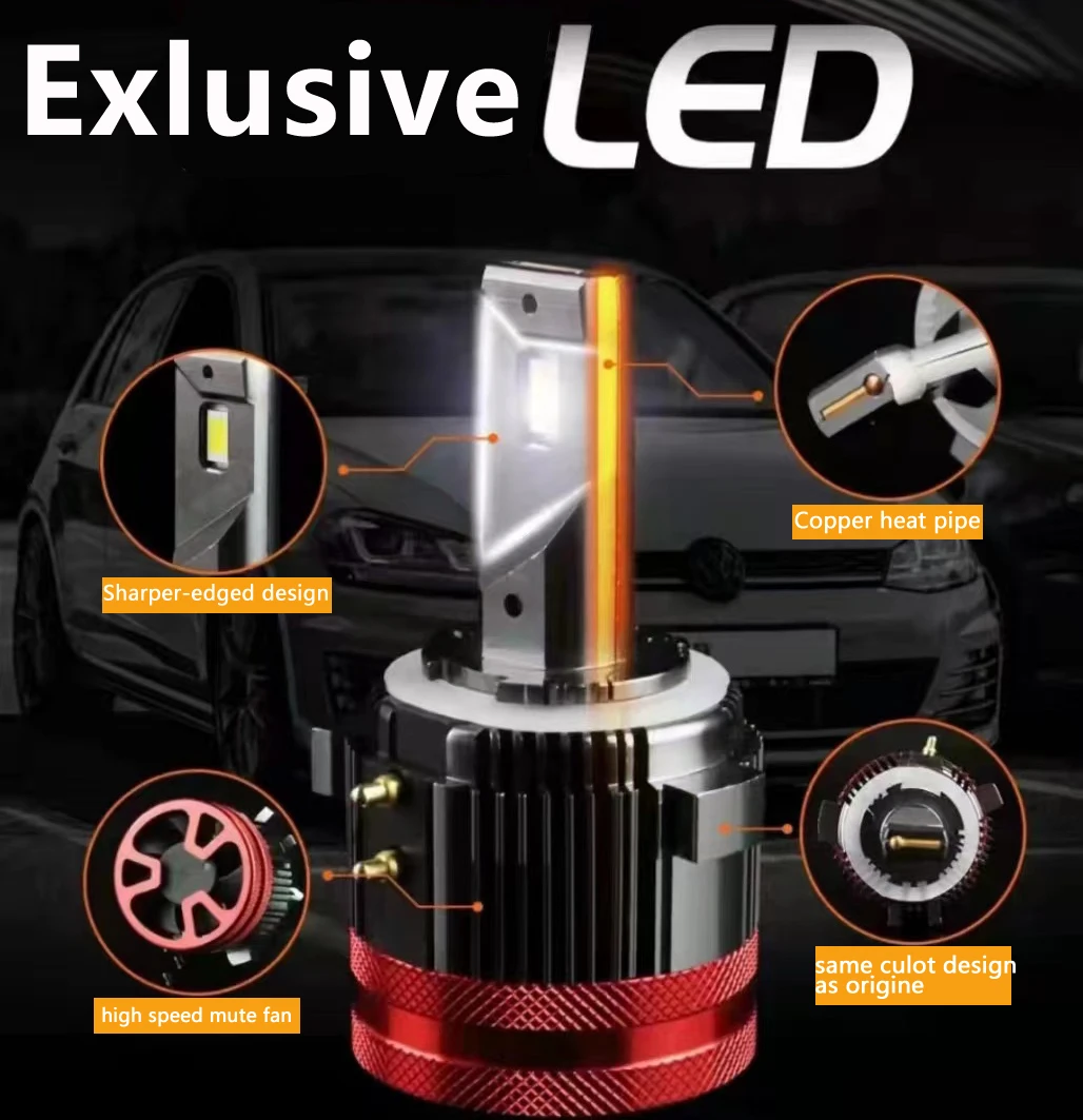 H7 LED Golf Mk6 Canbus Error Free H7 LED Headlight Bulb for VW Golf 6 Golf 7 Touran