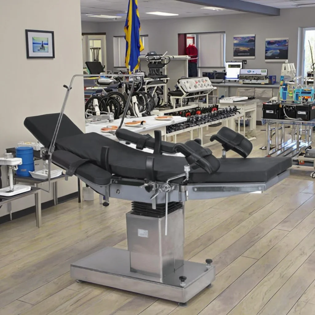 Professional Stainless Steel Foldable Gynecological Exam Table Adjustable Stirrups 2-Year Warranty Hospital/School Use Medical 4