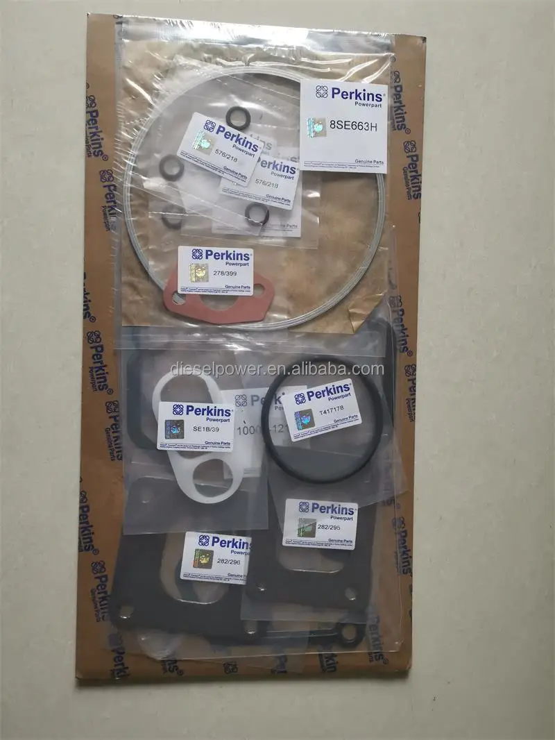 FORDAYS 6本セット＋キャップ付き Top Gasket Set for Perkins 4006 4008 4012 4016 Engines