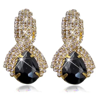 Fashion luxury earrings bridal wedding diamond crystal drop earrings