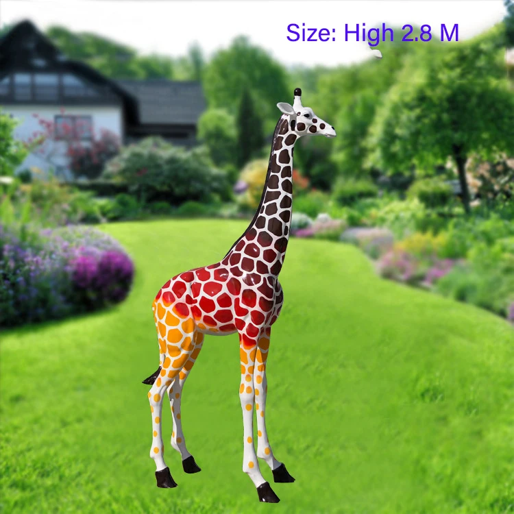 Giraffe Fibre Glass Sculpture/ Giraffe Animal Fibreglass Props Statue