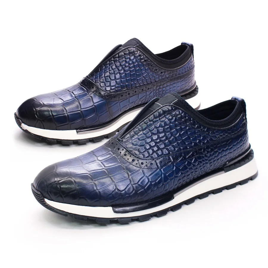 Sh12333a Pure Leather Men Sneakers 2023 High End Sneakers Shoes 47