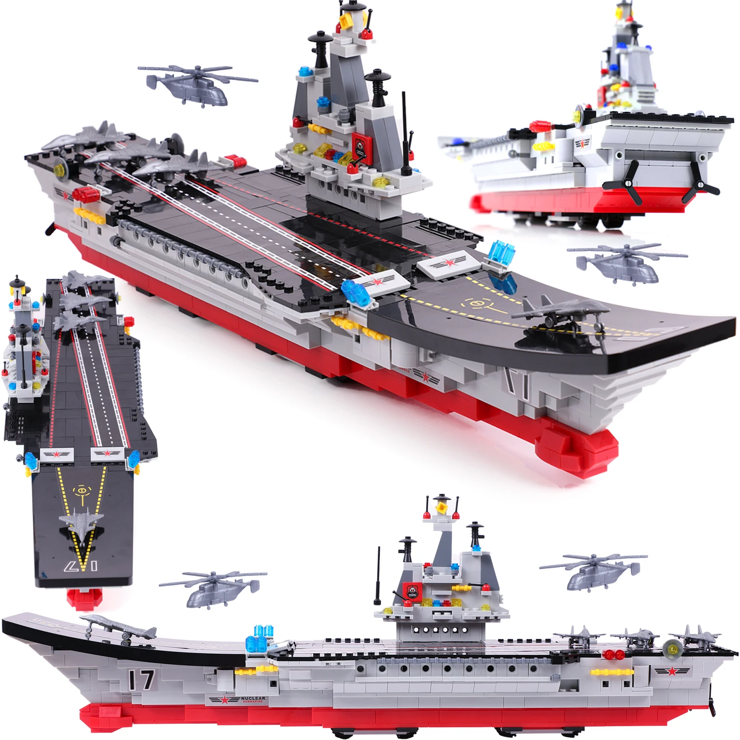 Ww2 Military Model Warships Building Blocks 2586pcs Construction Navy ...