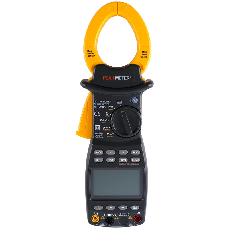 Digital Harmonic Power Clamp Meter  RS232C Connection Interface Watt Meter for Solar Panel test