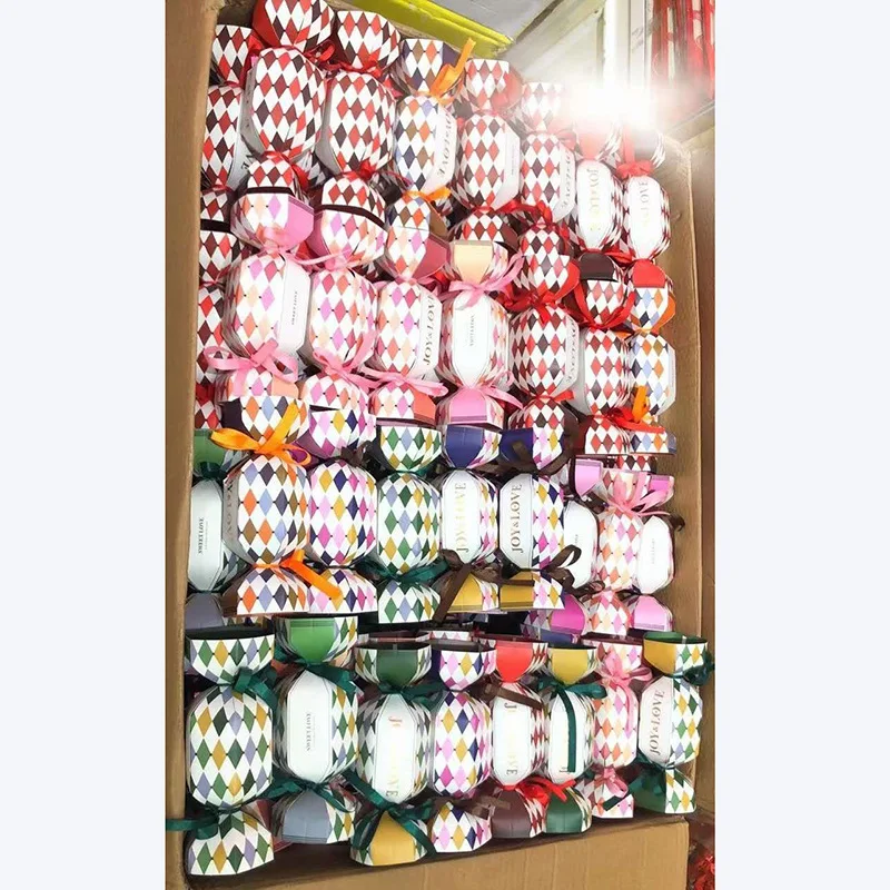 Multiple Colors Personalized Handmade Gift Candy Shape Wholesale Box Crackers Christmas