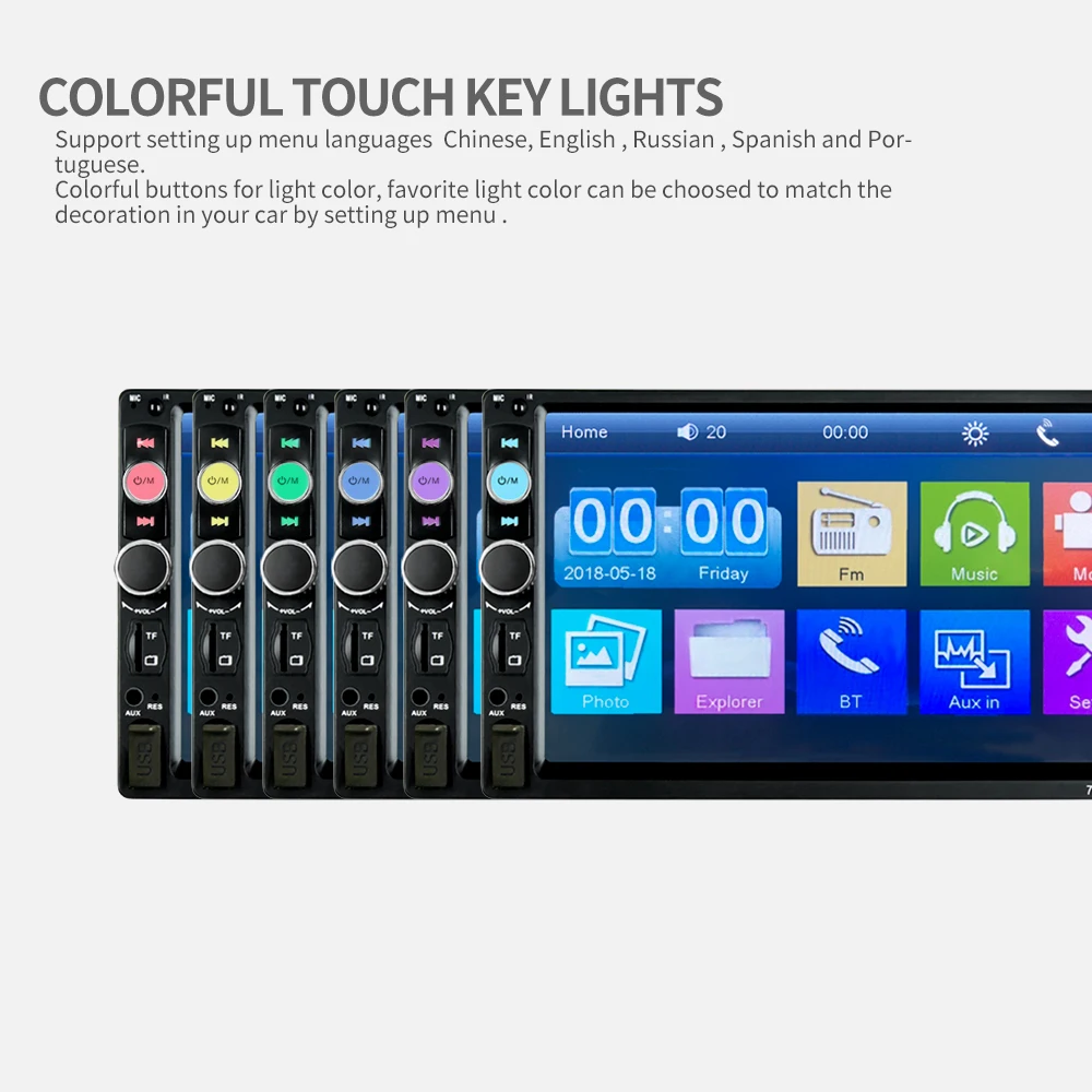 Hot Selling Best Price Car 2 Din 7010b Mp5 Player Car Radio Smart