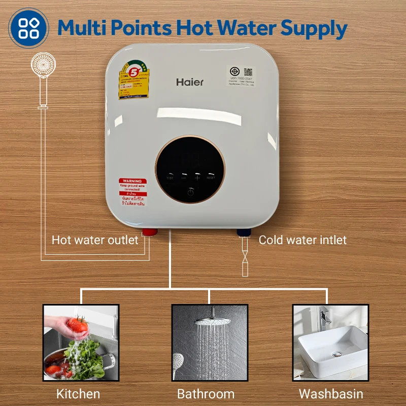 Haier Supplier Factory Brand Design IPX5 R290 Instant Electric Hot