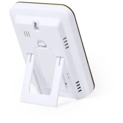 High Quality Bamboo Style Multi-function Table Thermometer Hygrometer Battery Bamboo Digital Alarm Clock