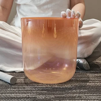 EAST  Orange Quartz  Bowl  Alchemy Sound Bowl Crystal Singing Bowl  Sound Healing Instruments