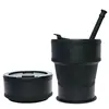 Vaso de silicona con pajita