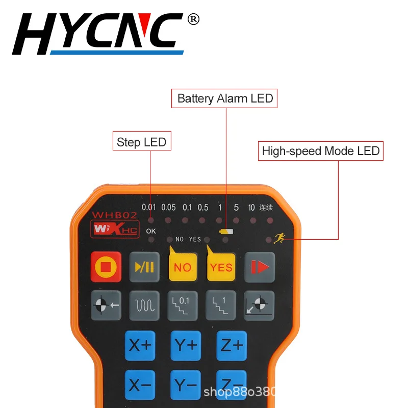 Hycnc Nc Studio Wireless Remote Control Xhc Series Whb02 Handwheel Dsp Wireless Controller for Cnc Router 3 Axis Machine
