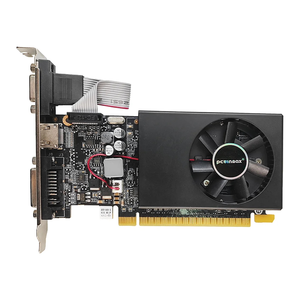 PCWINMAX GeForce GT 705 2G DDR3 Low Profile Graphics Card Wholesale  Original GT705 Chipset Entry Level GPU for PC