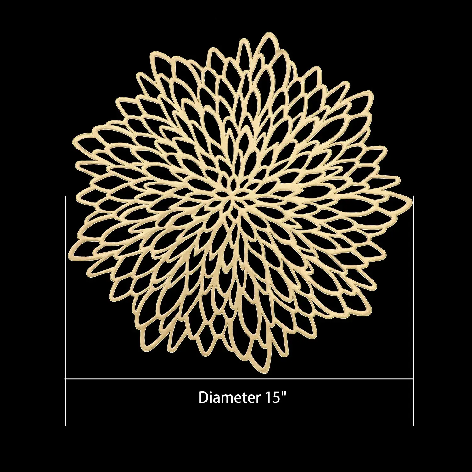 Pvc Pressed Vinyl Metallic Placemats/wedding Accent Centerpiece