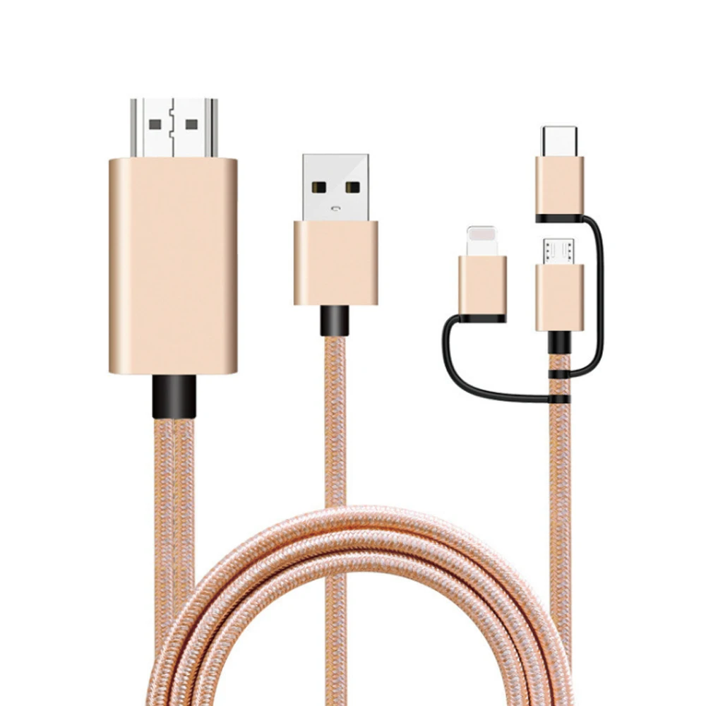 Кабель-адаптер SIPU 3 в 1 с Micro USB Type-C на HDMI 1080P HD TV для телефонов Android