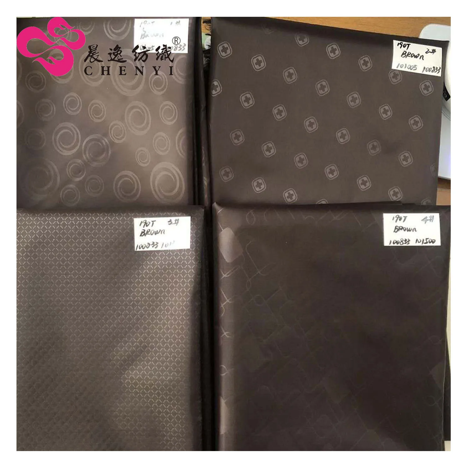 170T 180T 190T 210T Embossed Polyester Taffeta for Bag Lining Fabric