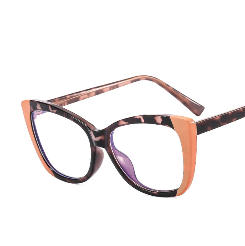 Sexy Cat Eye Leopard Glasses Frame donna Blue Light Blocking