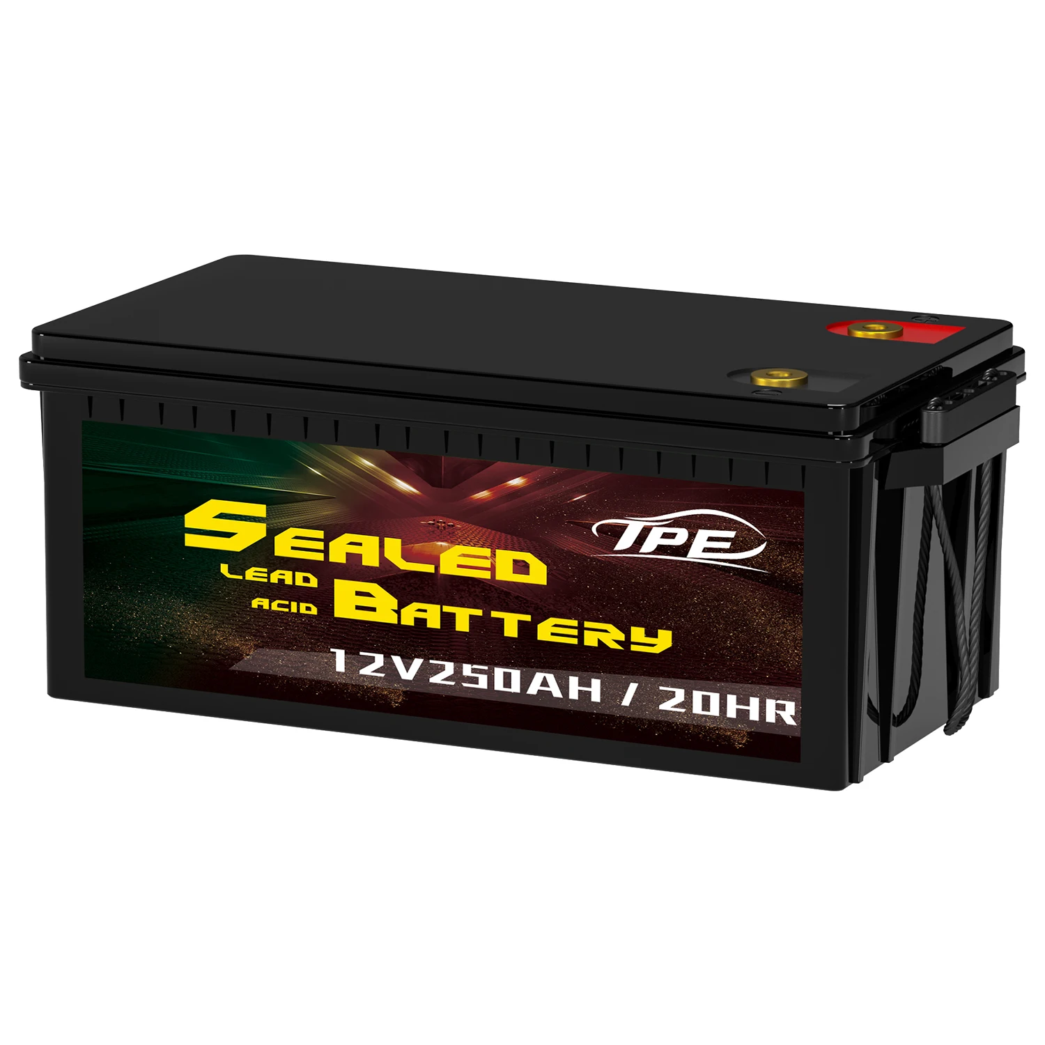 Batterie scellée au plomb-acide AGM VRLA 12V 250Ah sans entretien pour outils électriques, onduleurs, fauteuils roulants électriques, scooters, chariots de golf