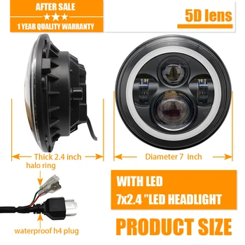 Lynx HALO LED Sealed Beam Headlight Set (pair) Land Rover Defender RHD