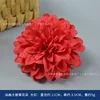 Oil painting of dahlia flowers, bright red