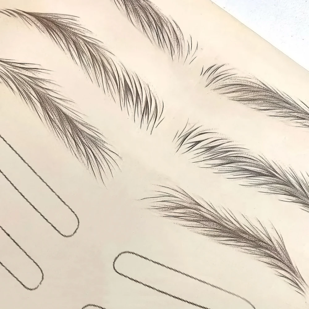 Private Label Permanent Makeup Microblading Latex Eyebrow Tattoo Practice Skin Without Ink for Training School