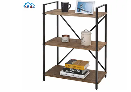 Industrial Storage Home Bookshelves Modern Wood Display Rack Vintage Cabinet Bookcase Book Shelves