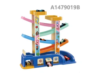 DIY Interactive Gliding Packing Track with 4 Tracks and 6 Cars