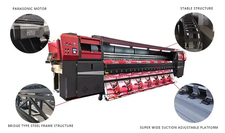 5m Printing Width Large Format Solvent Printer Machine CJ9000 with Sei Ko 508 Printheads Used for Flex Banner High Speed Printer