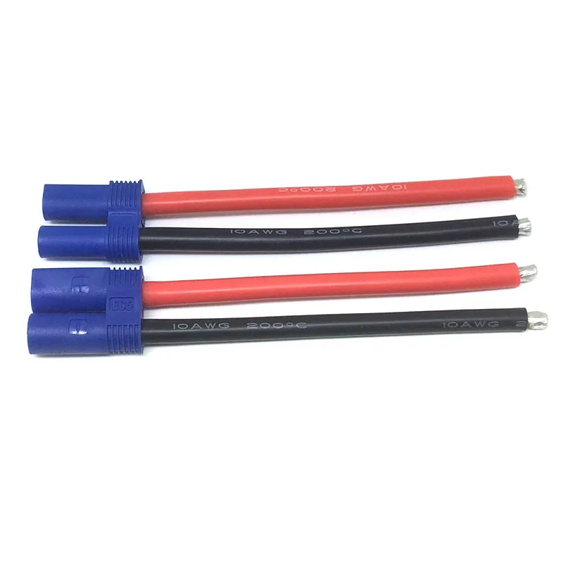 Настраиваемый разъем мама папа EC5 кабель для зарядки 12AWG силиконовый провод радиоуправляемой машины вертолета Lipo