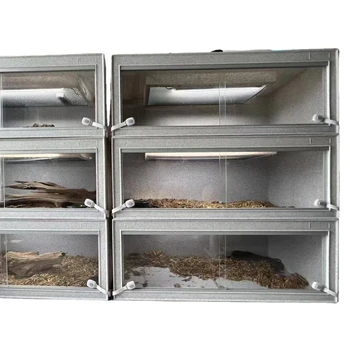 New design pp black reptile screen cage grey reptile enclosures marble grey terrarium cages for snakes and reptile