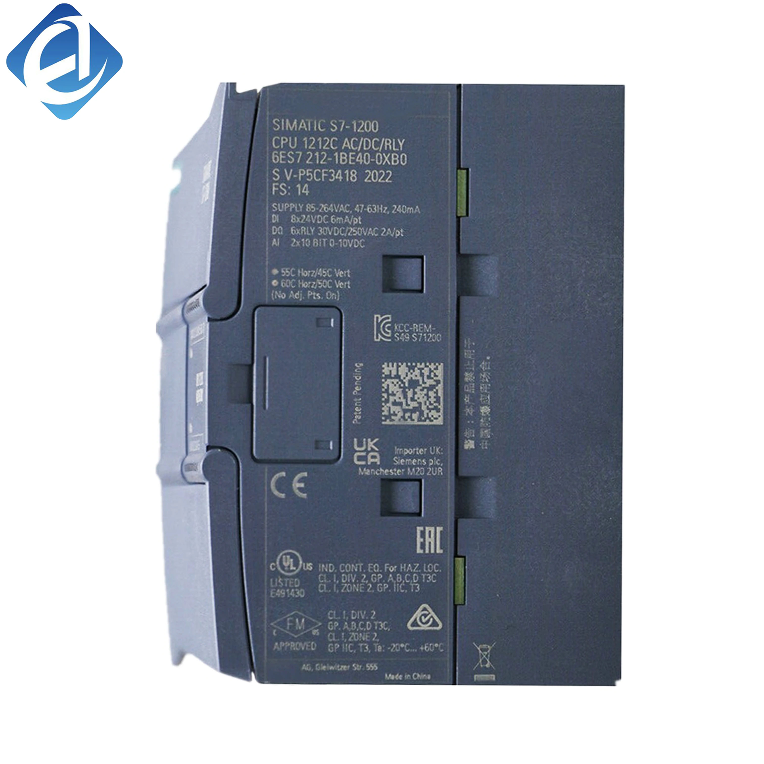 New Original 6ES7 212-1BE40-0XB0 6ES7212-1BE40-0XB0 compact CPU module for Siemens SIMATIC S7-1200 series PLC. Integrated I/O, PROFINET interface, high processing speed and comprehensive protection. Ideal for small automation systems