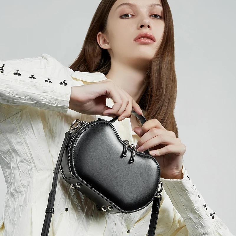 Factory Drop Shipping Wholesale Leather Tote Leather Customized Logo Women Handbag Apple Shaped Style Ladies Sling Shoulder Bag