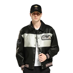 2023 Varsity Jacket Real 100% Genuine Leather Jacket for Men
