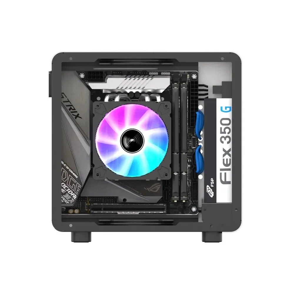 Customized Flex ATX Mini ITX Desktop Aluminium Frame PC Transparent Faceplate Computer Case
