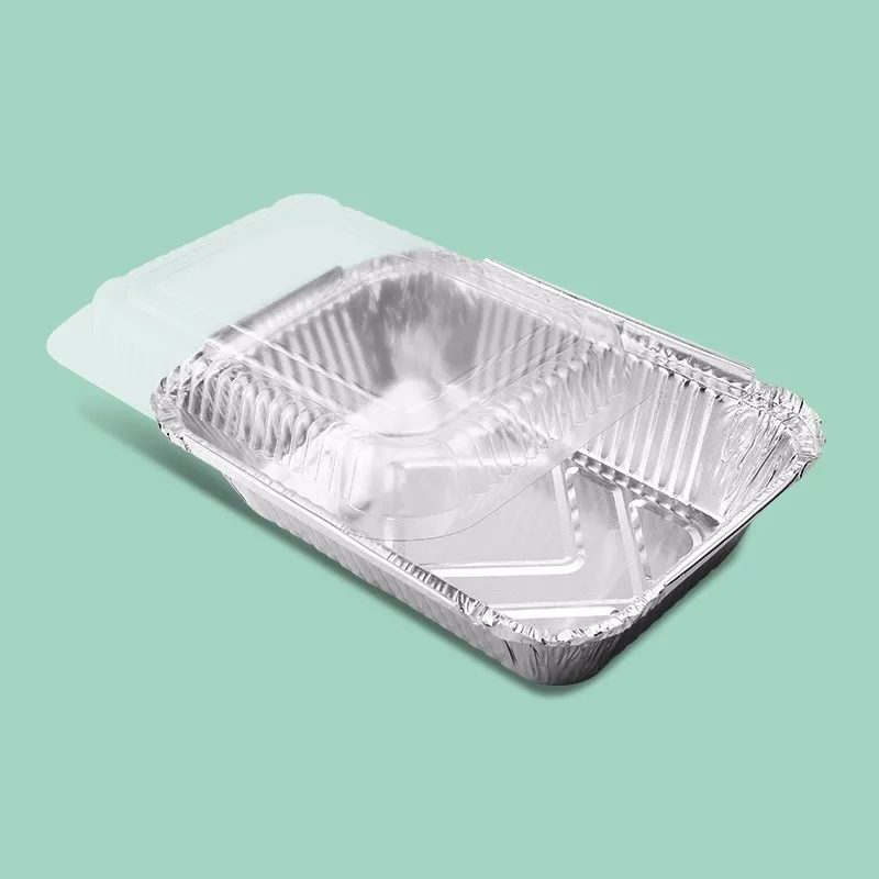 Rectangle Disposable Barbecue Tableware Food Plate Aluminum Foil Container