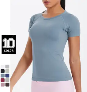 New Arrivals  High Quality  Fitness Yoga T-shirt Quick-Drying  Gym Wear Sports Tops for Women