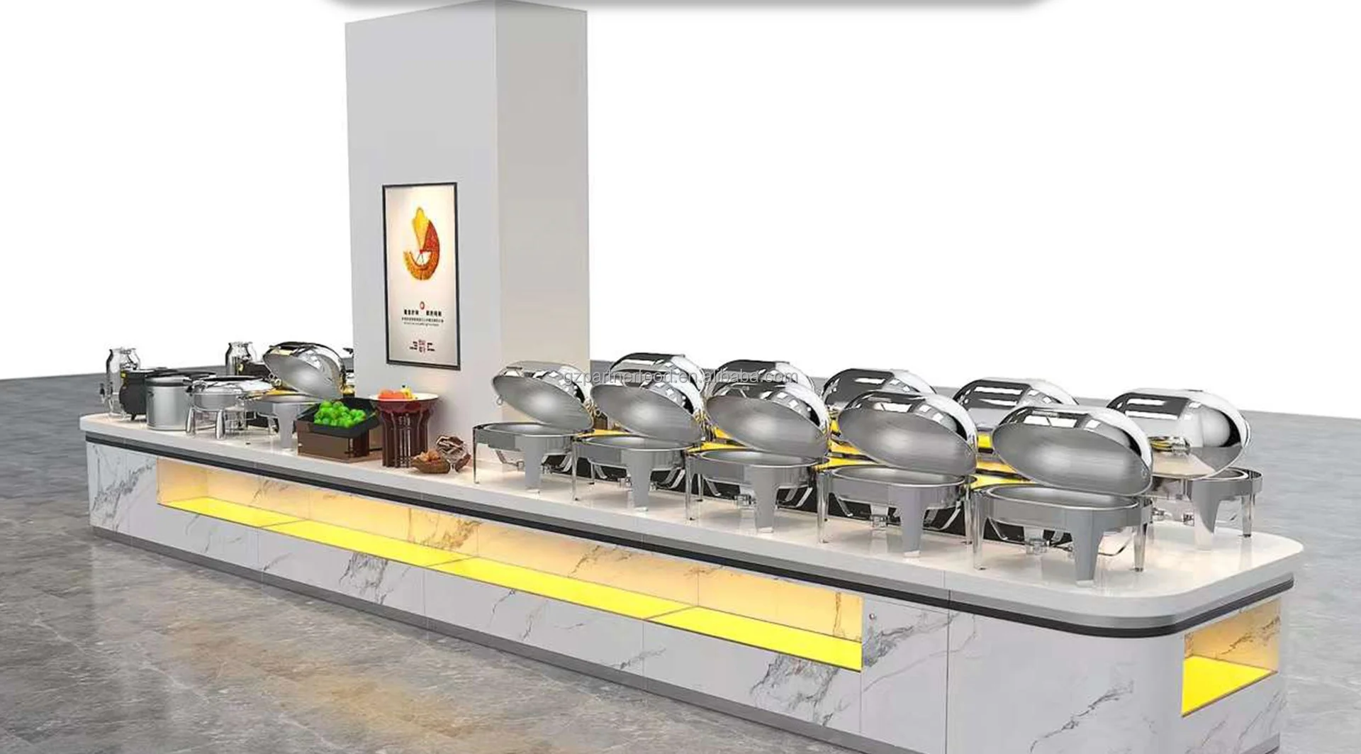Self Service Table Design Elegant Hotel Buffet Counter - Modern Self-Service Table for ...