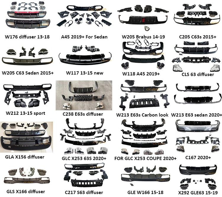 W203 Tuning Facelift Diamond Style Front Bumper Grille for Mercedes Benz C CLASS 2002 2003 2004 2005 2006  2007 C180 C200 C250